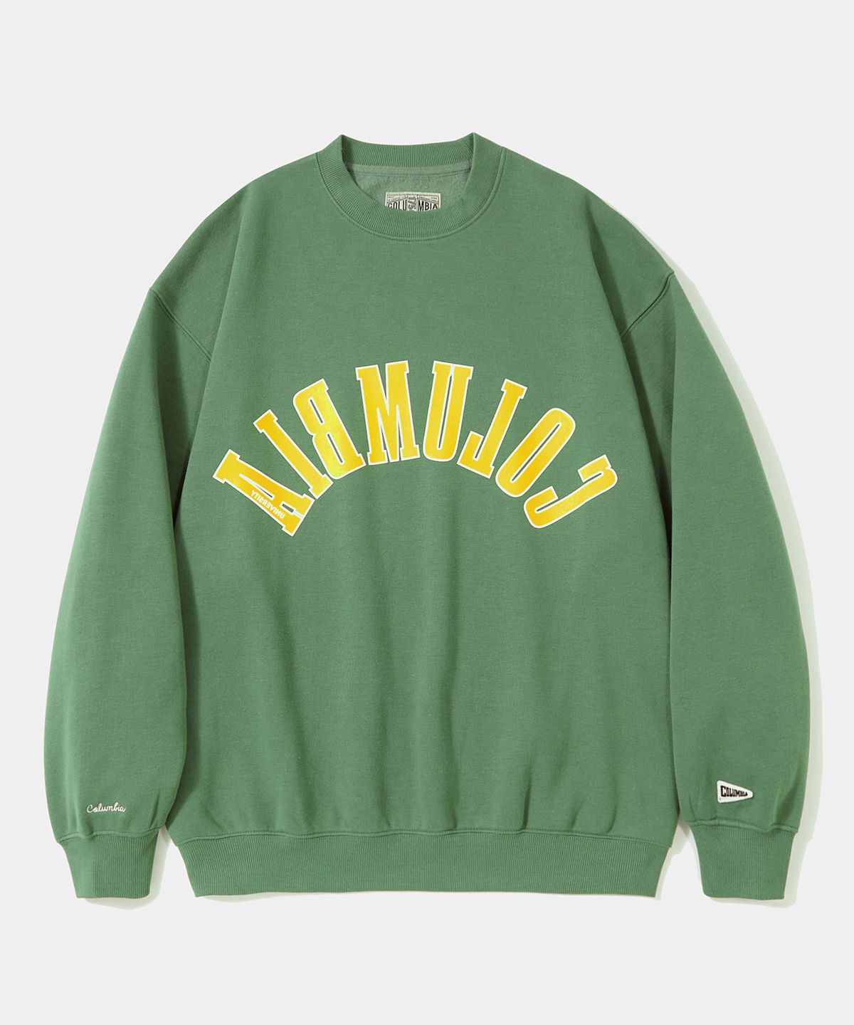컬럼비아 유니버시티(COLUMBIA UNIVERSITY) REVERSE ARCH FLEECE CREW NECK_VINTAGE GREEN