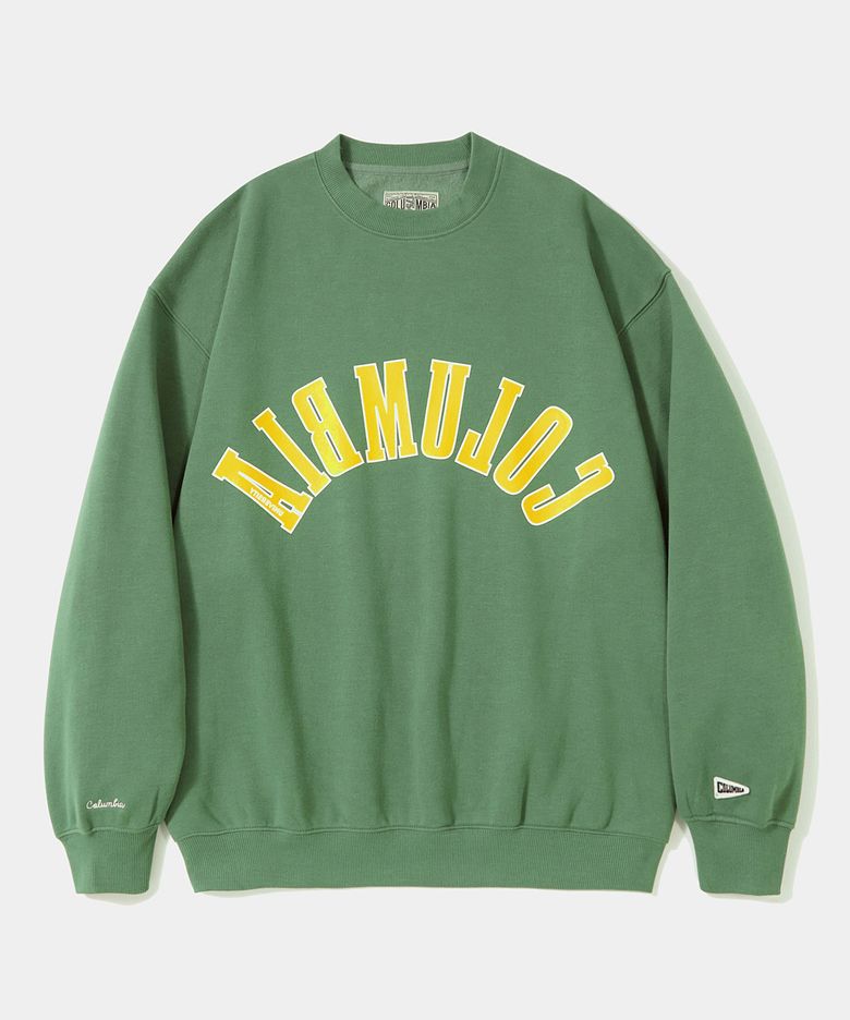 REVERSE ARCH FLEECE CREW NECK_VINTAGE GREEN