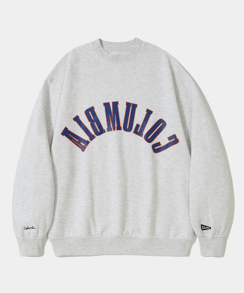 REVERSE ARCH FLEECE CREW NECK_LIGHT MELANGE