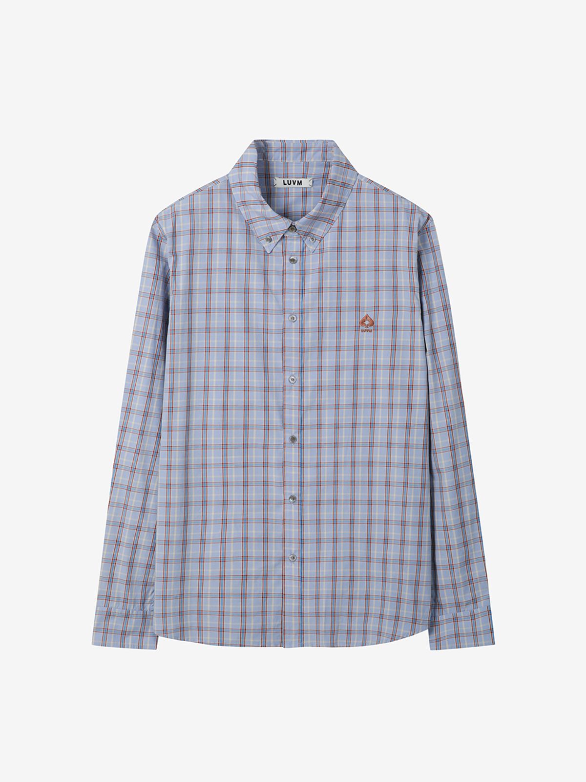 엘유브이엠(LUVM) CHECKED CLASSIC SHIRTS FOR MEN_SKY BLUE