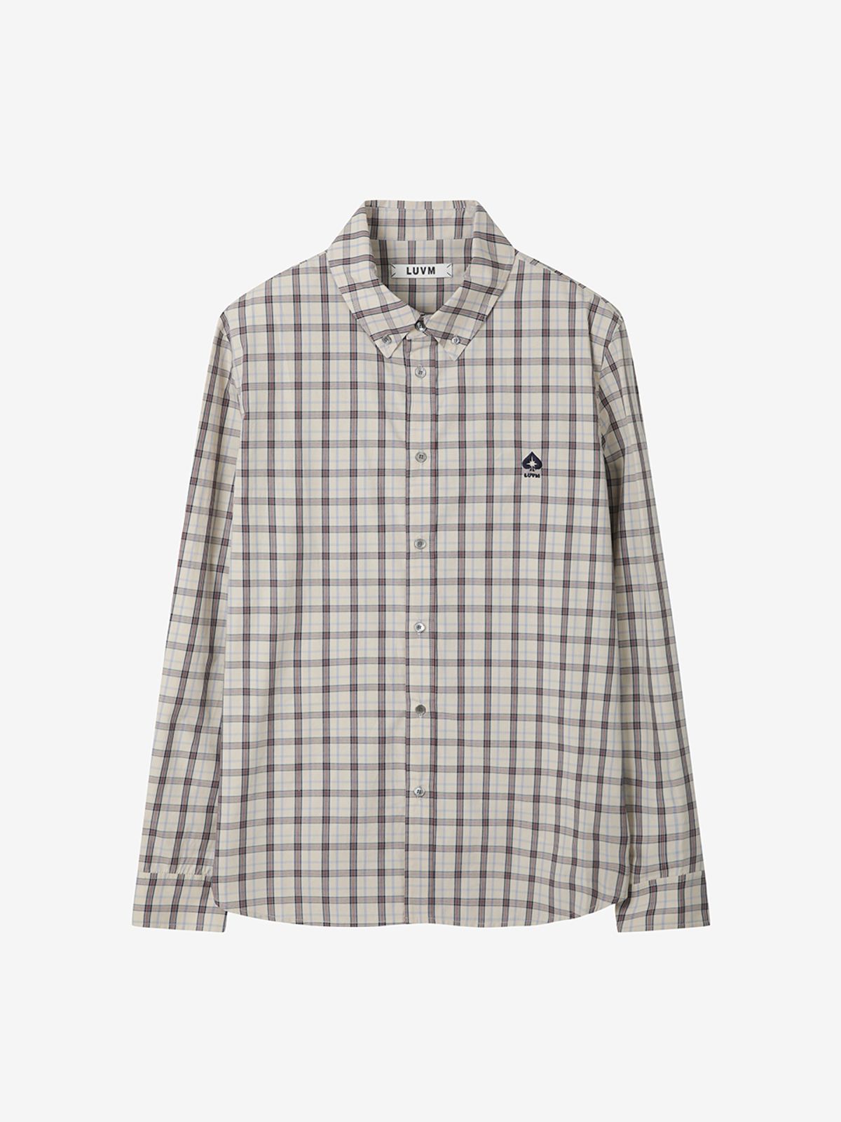 엘유브이엠(LUVM) CHECKED CLASSIC SHIRTS FOR MEN_BEIGE