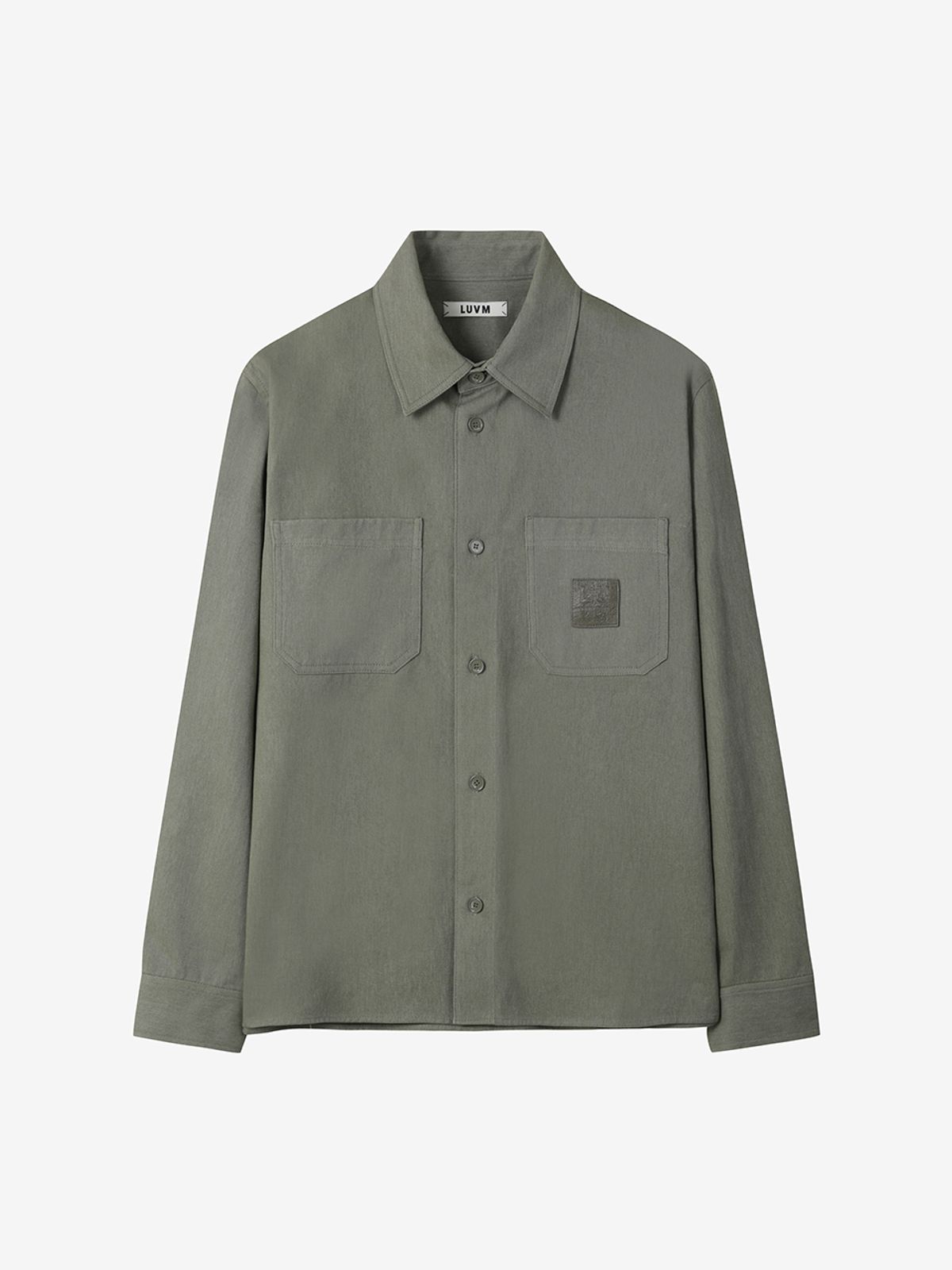 엘유브이엠(LUVM) LOGO PATCH COTTON SHIRTS FOR MEN_KHAKI