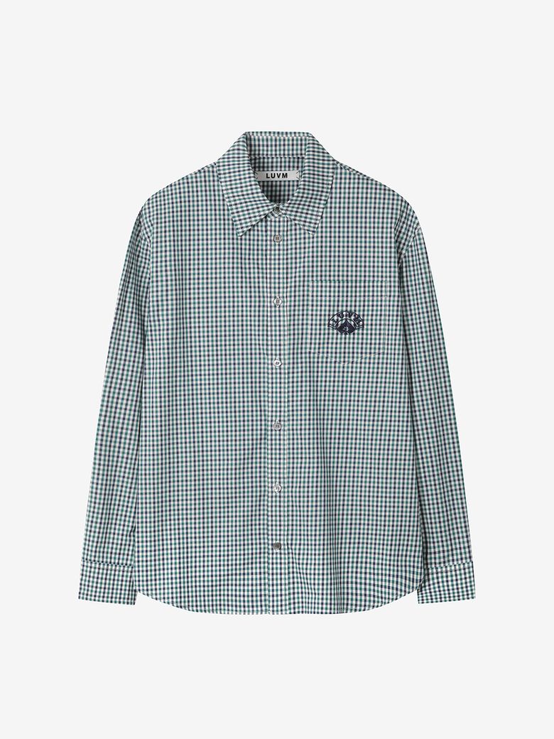 STANDARD LOGO SHIRTS_CHECKDE FABRIC