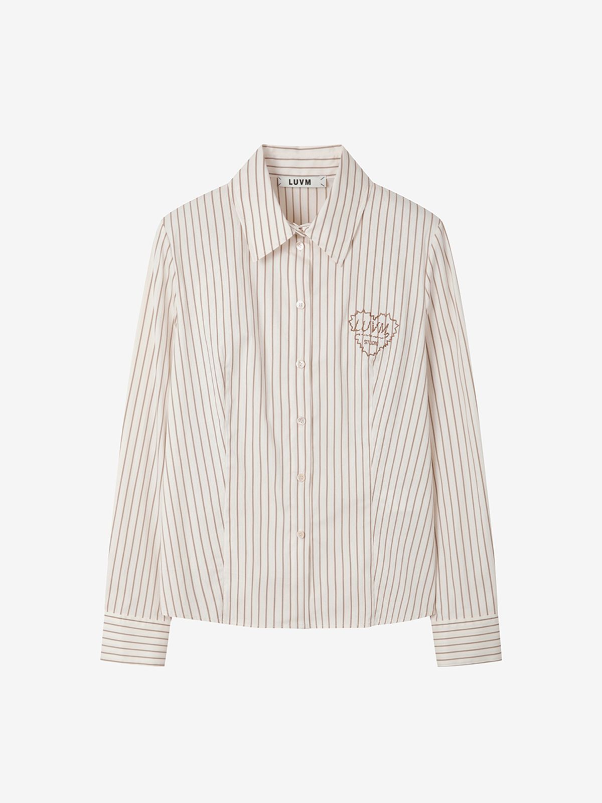 엘유브이엠(LUVM) LOGO STRIPE SHIRTS_BEIGE