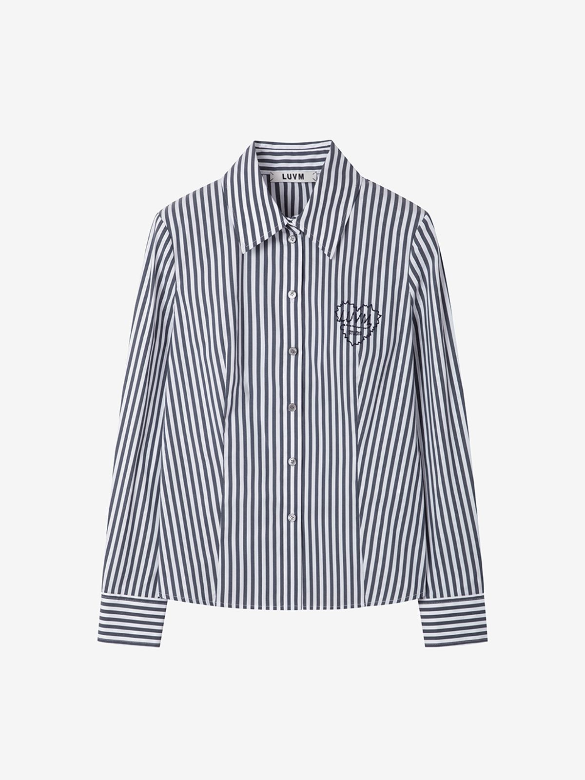 엘유브이엠(LUVM) LOGO STRIPE SHIRTS_BLACK