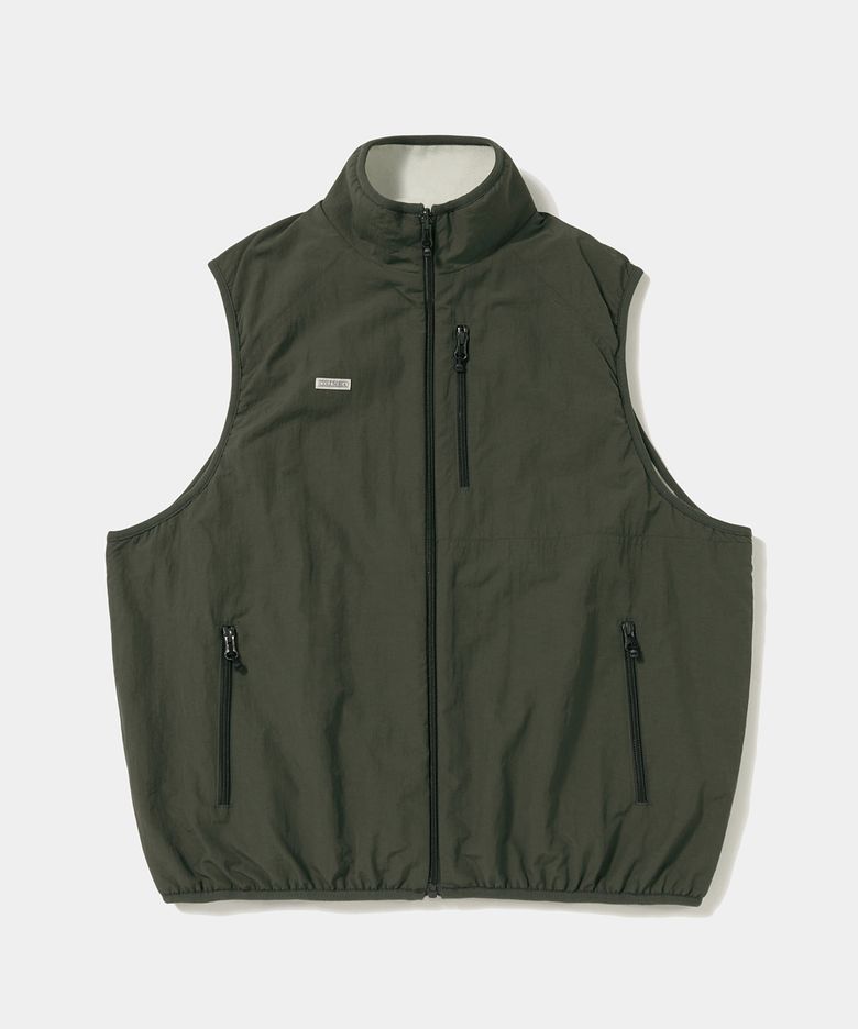 TRAJAN LABEL REVERSIBLE NYLON/PP VEST_KHAKI