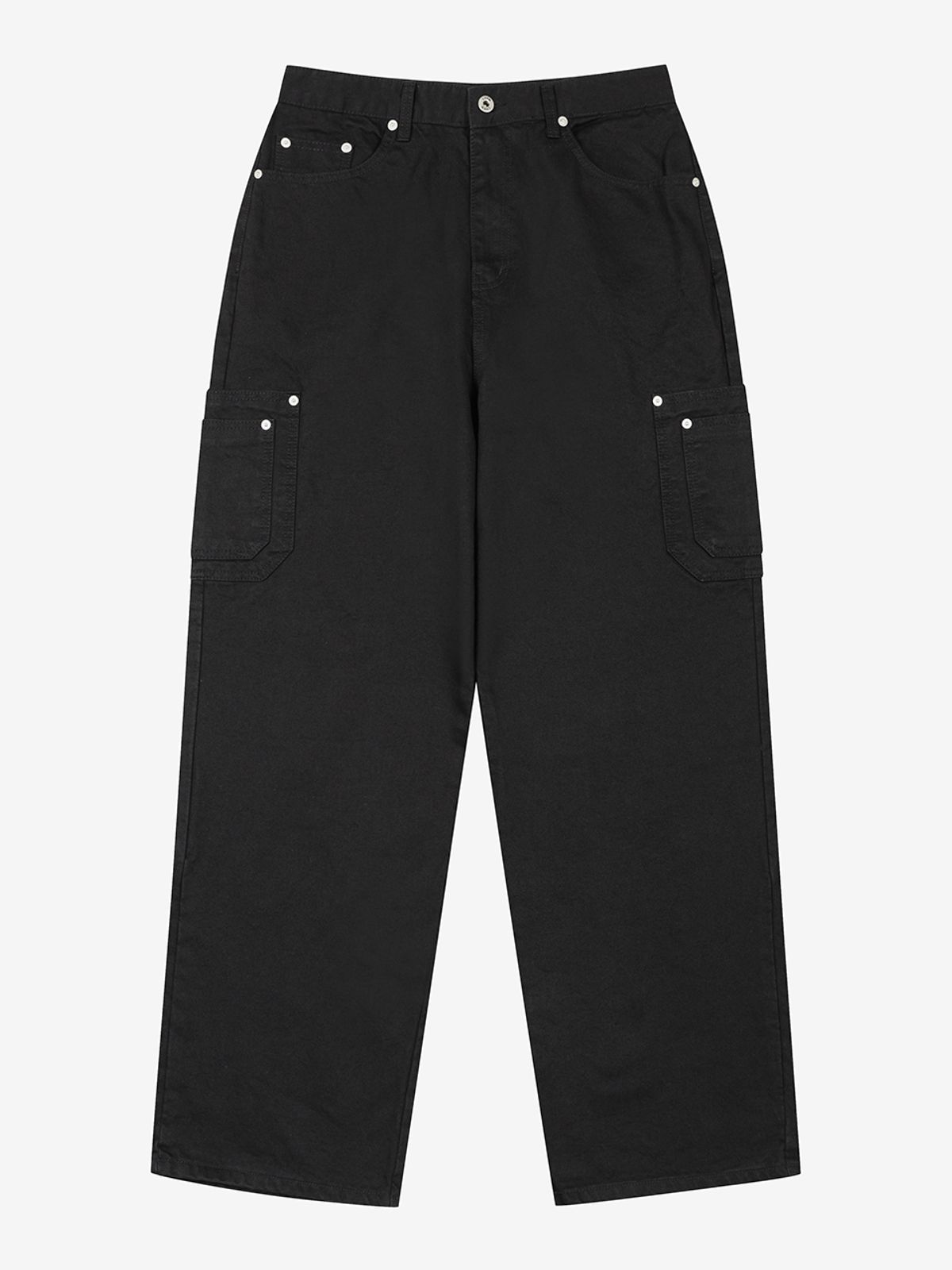 엘유브이엠(LUVM) WIDE FIT COTTON PANTS FOR MEN_BLACK