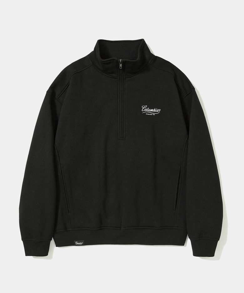 NY STREET TAIL FLEECE H/ZIP SWEATSHIRTS_BLACK