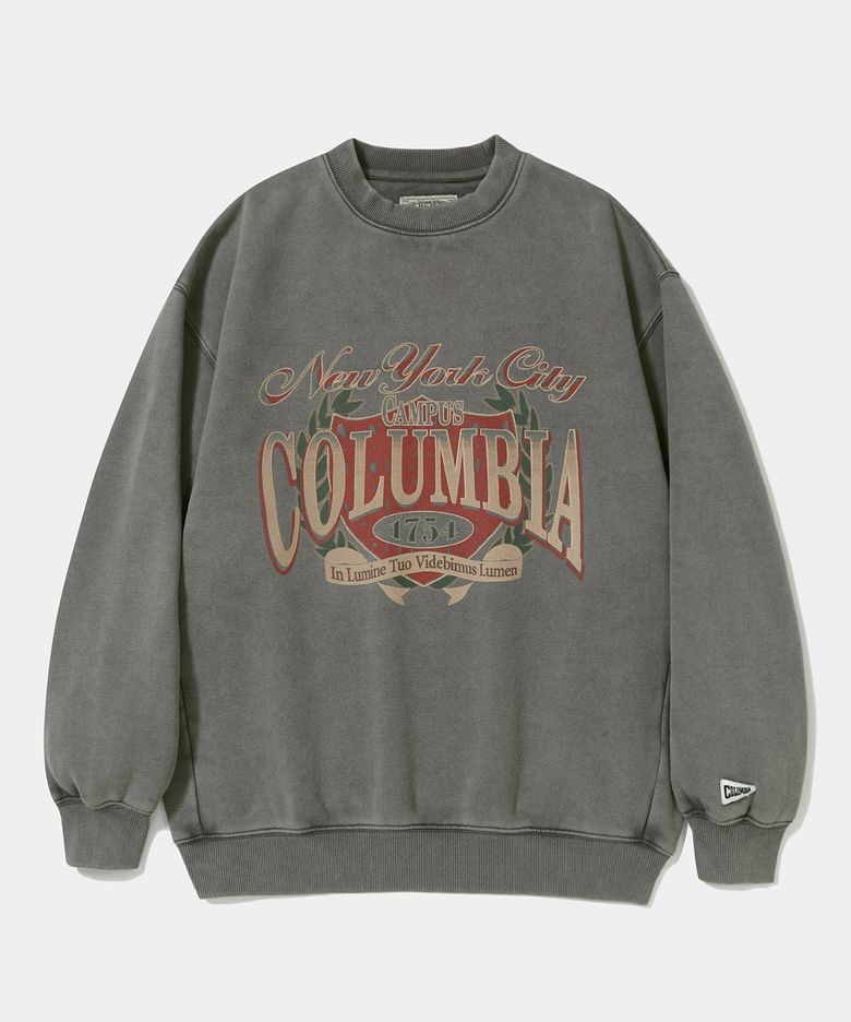 CAMPUS WASHED FLEECE CREW NECK_GRAY