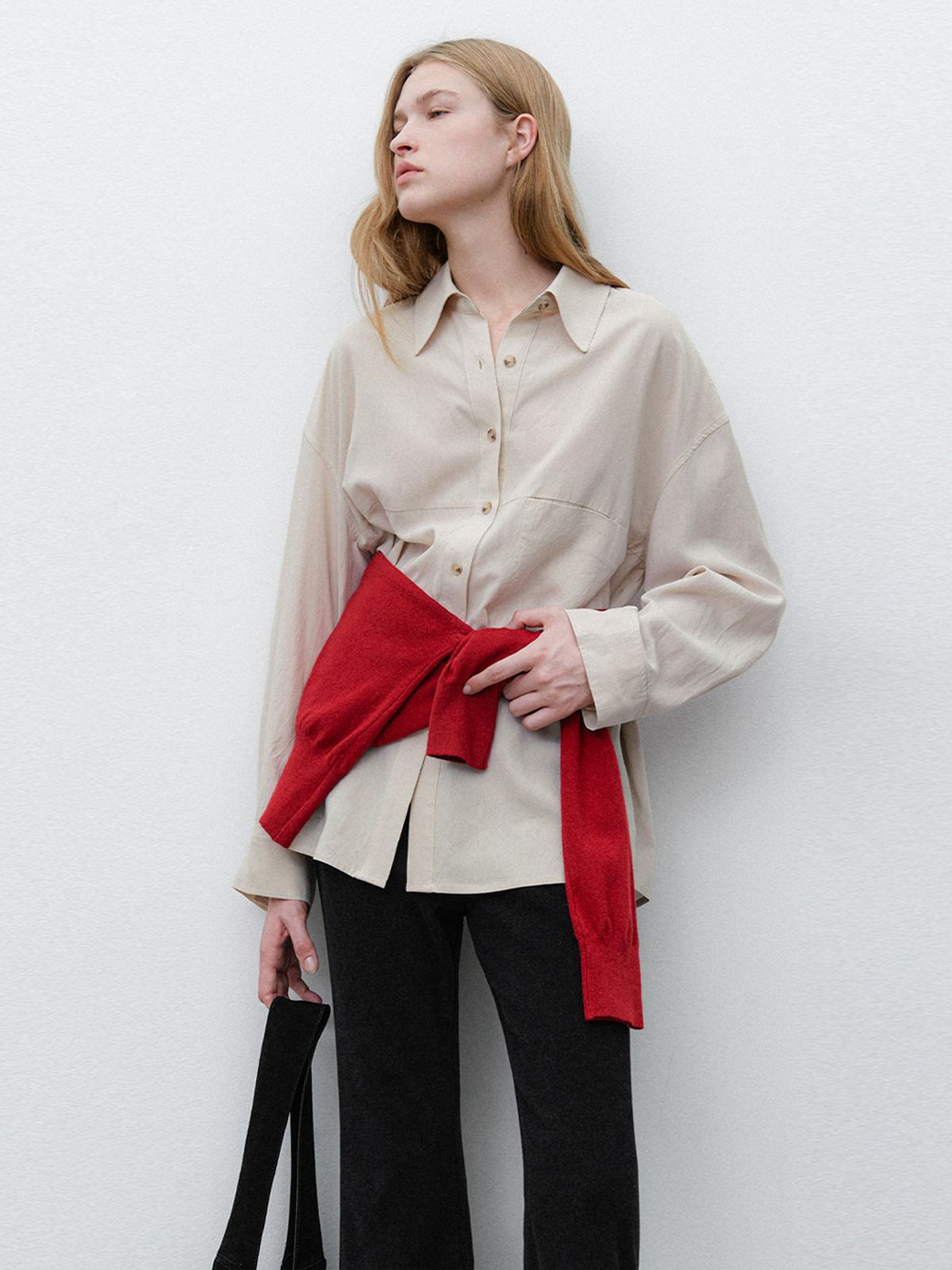 아틀리에 나인(ATELIER NAIN) ORACK FLUID OVERFIT SHIRT(BL-4356)