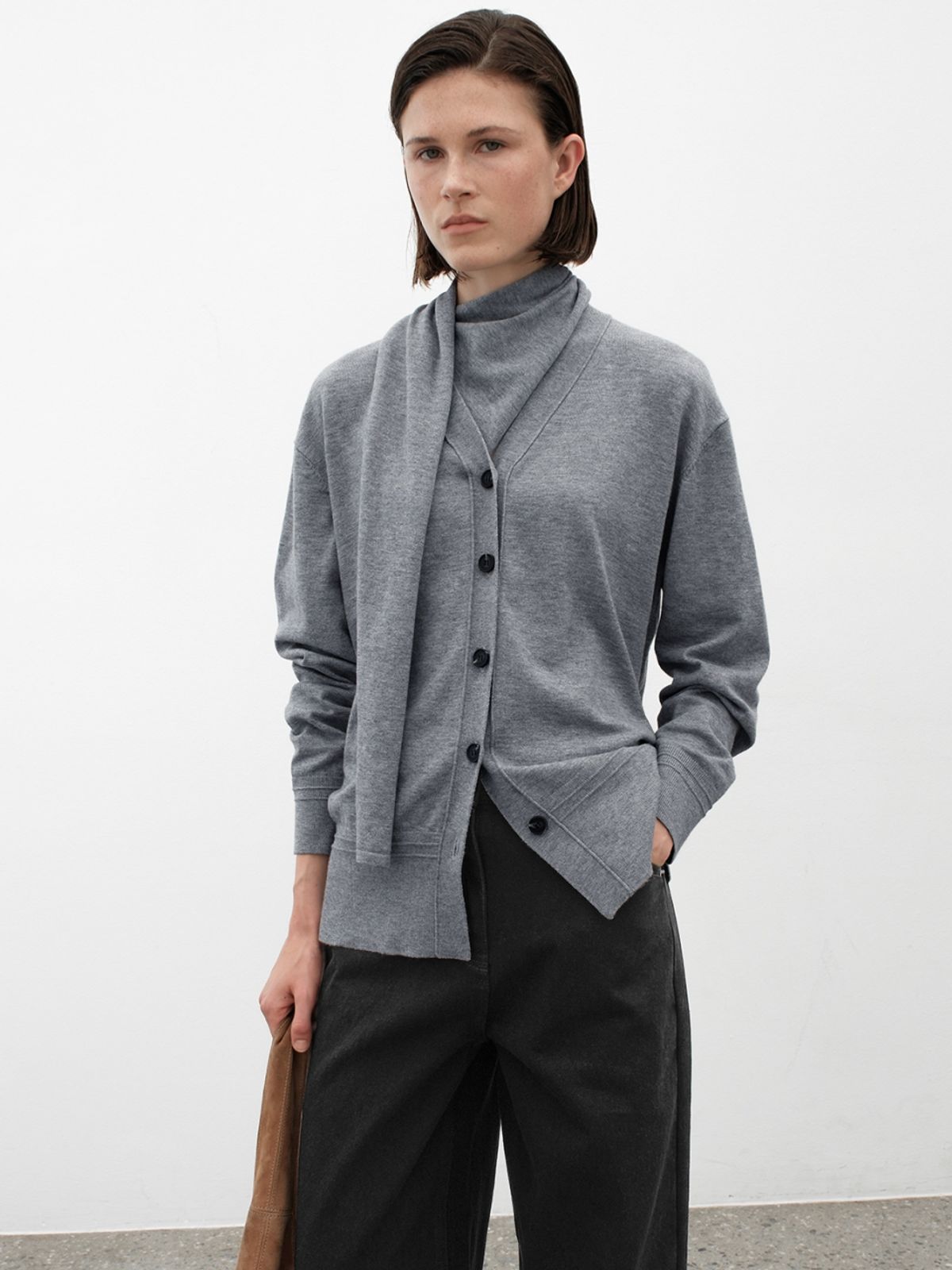아틀리에 나인(ATELIER NAIN) MUFFLER SET KNIT CARDIGAN S(CD-2222)