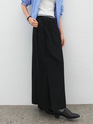 ESSENTIAL FRONT SLIT LONG SKIRT(SK-5046)