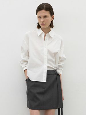 ESSENTIAL SOLID CROP SHIRT(BL-4372)