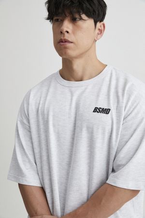 심플로고 특양면 오버핏 반팔 티셔츠 숏 슬리브