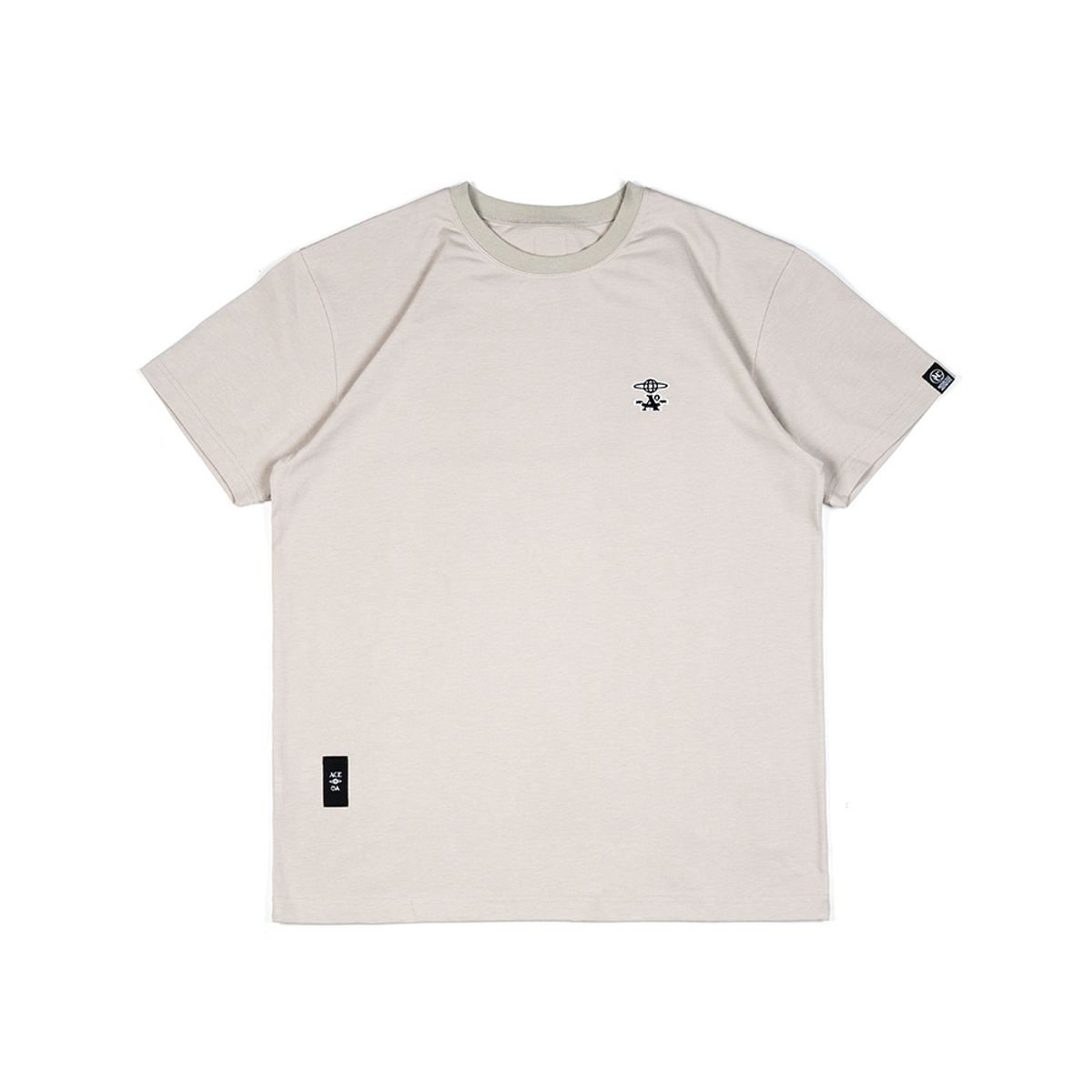 아첼레란도(ACCELERANDO) BT15BG OA EMB 스탠다드 티셔츠 Cement beige