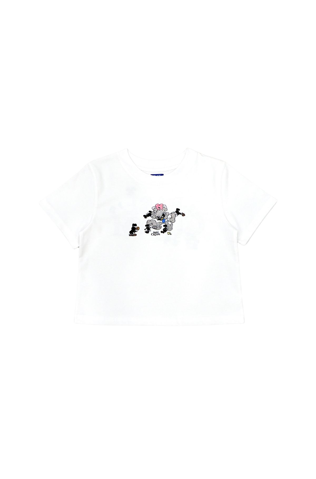 베이스크림(BASECREAM) BCxBRR CROP TEE_WHITE