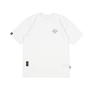 BT14WH 메쉬 레이어 오버핏 에슬레틱 티셔츠 White