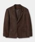 클래식 버튼 스웨이드 블레이저 (DARK BROWN)