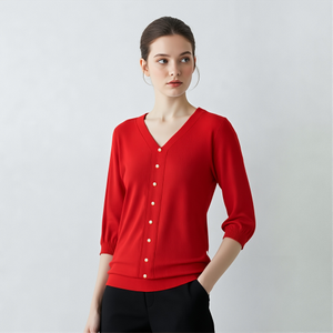 브이넥진주장식니트_I5C-CKN010