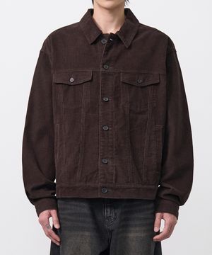 코듀로이 트러커 자켓 (BROWN)