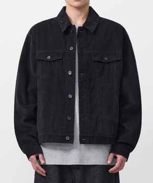 코듀로이 트러커 자켓 (BLACK)