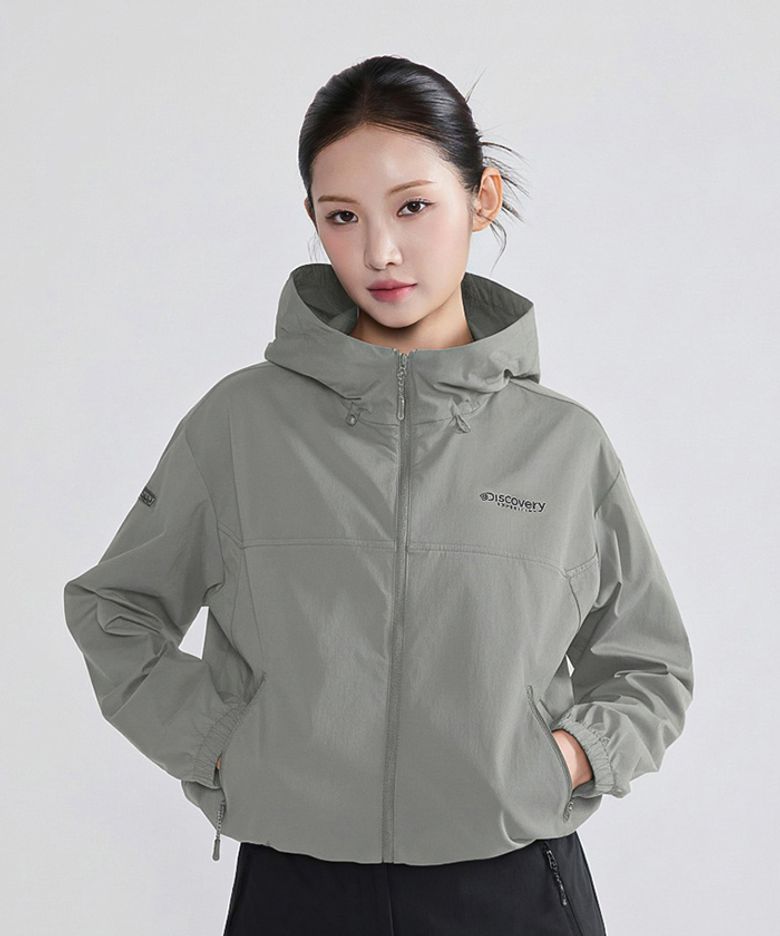 여성 내추럴 우븐 트레이닝 자켓 (L/GREY)