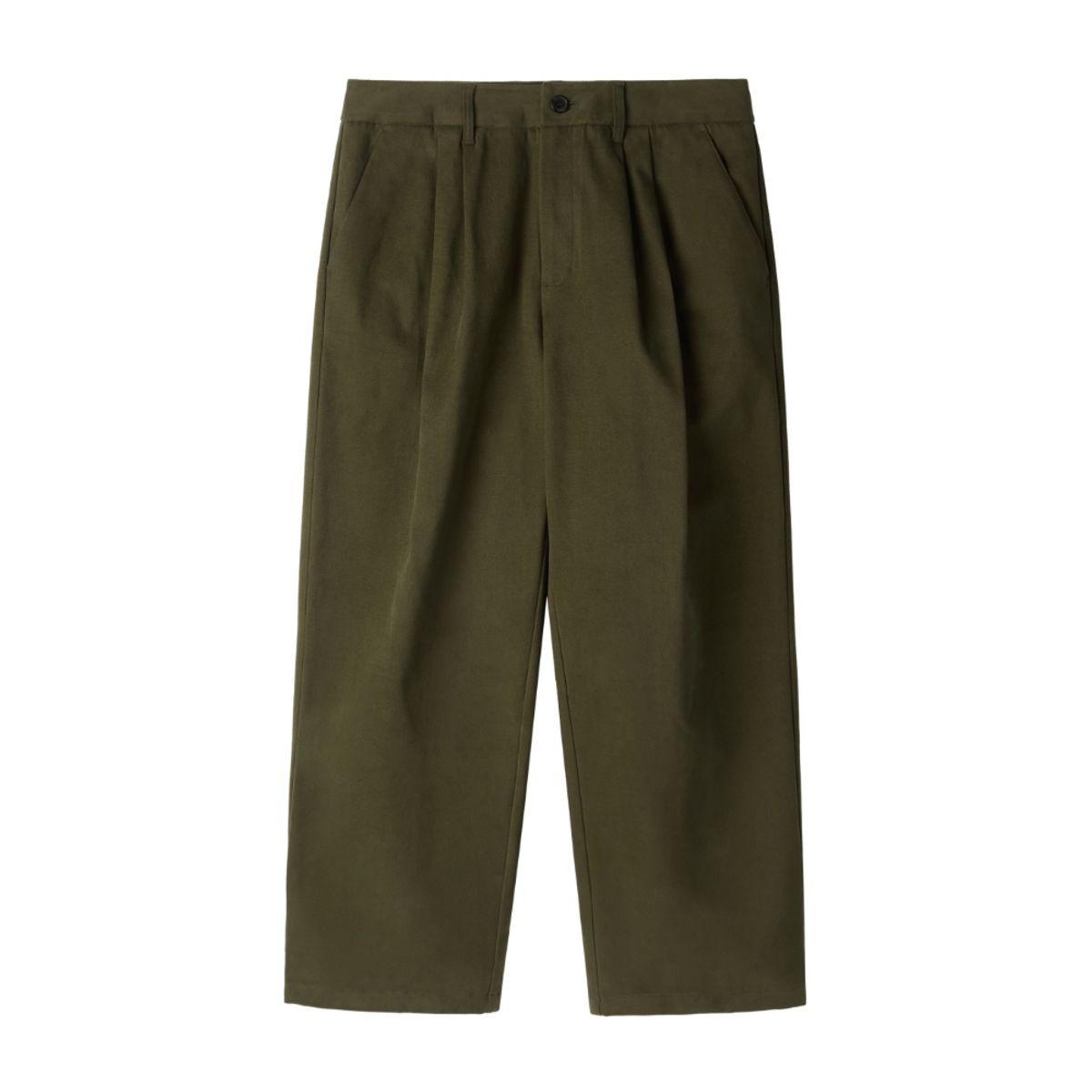 브롬톤 런던(BROMPTON LONDON) BRUSHED TWO TUCK TROUSERS - D/KHAKI (P254MPT435)