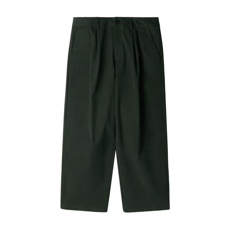 BRUSHED TWO TUCK TROUSERS - G/KHAKI (P254MPT435)