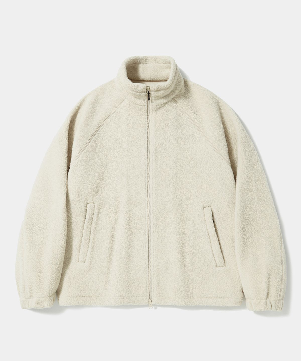 컬럼비아 유니버시티(COLUMBIA UNIVERSITY) PANEL RAGLAN POLAR FLEECE ZIP-UP JACKET_IVORY