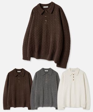 소프트 블랜드 오버핏 카라 니트_3colors