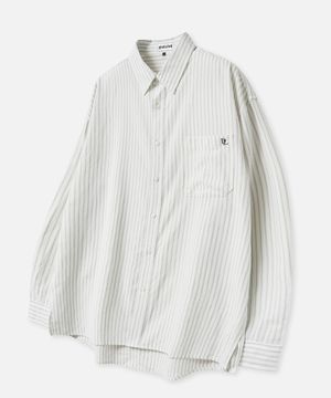 시티보이 오버핏 스트라이프 셔츠_블루 스트라이프