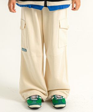 와이드 카고 스웨트 팬츠 Ivory
