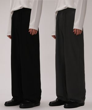 올데이 세미 와이드 밴딩 슬랙스