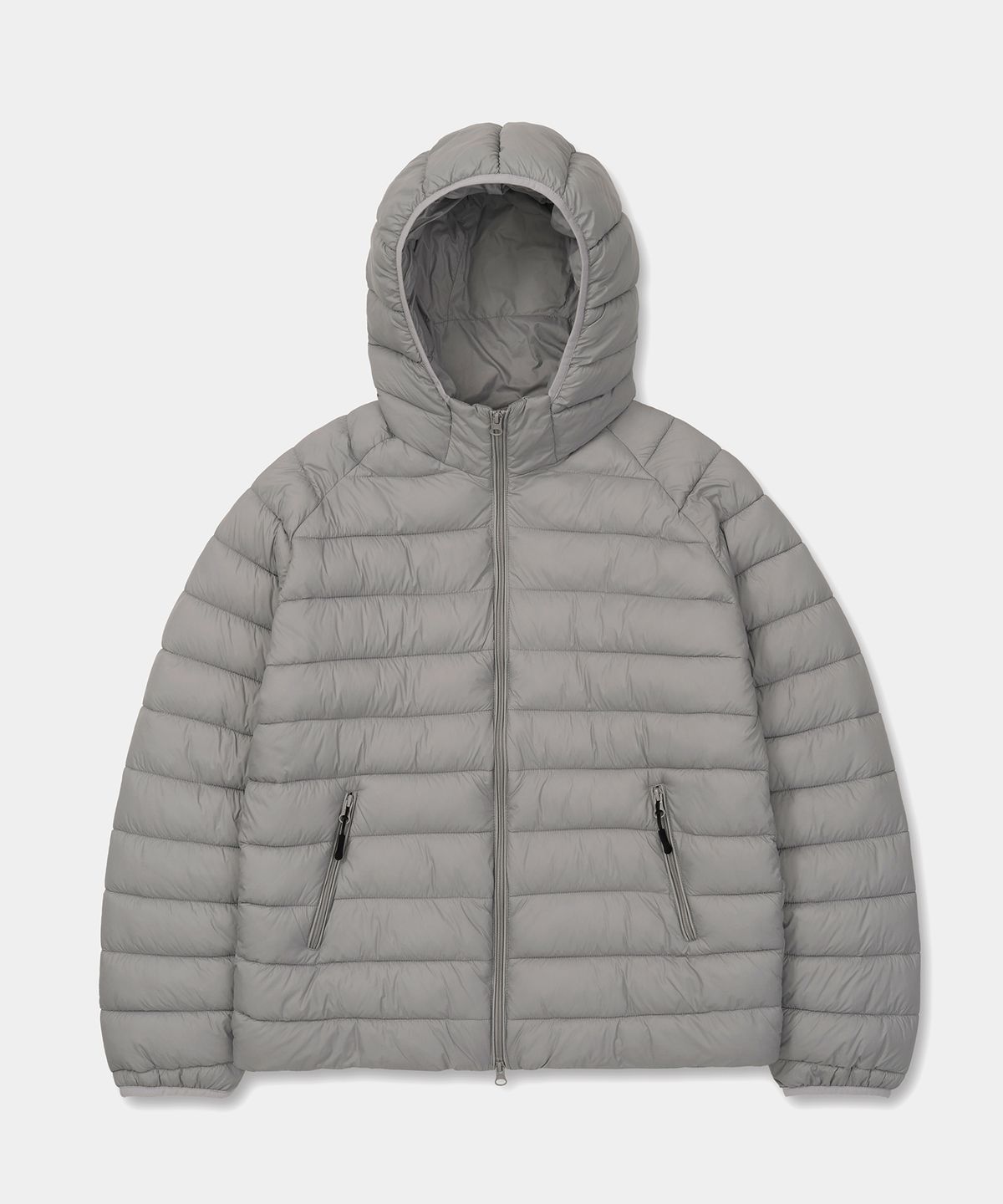 엑스컨테이너(EXCONTAINER) 라이트 웨이트 후드 패딩 자켓 (GREY)