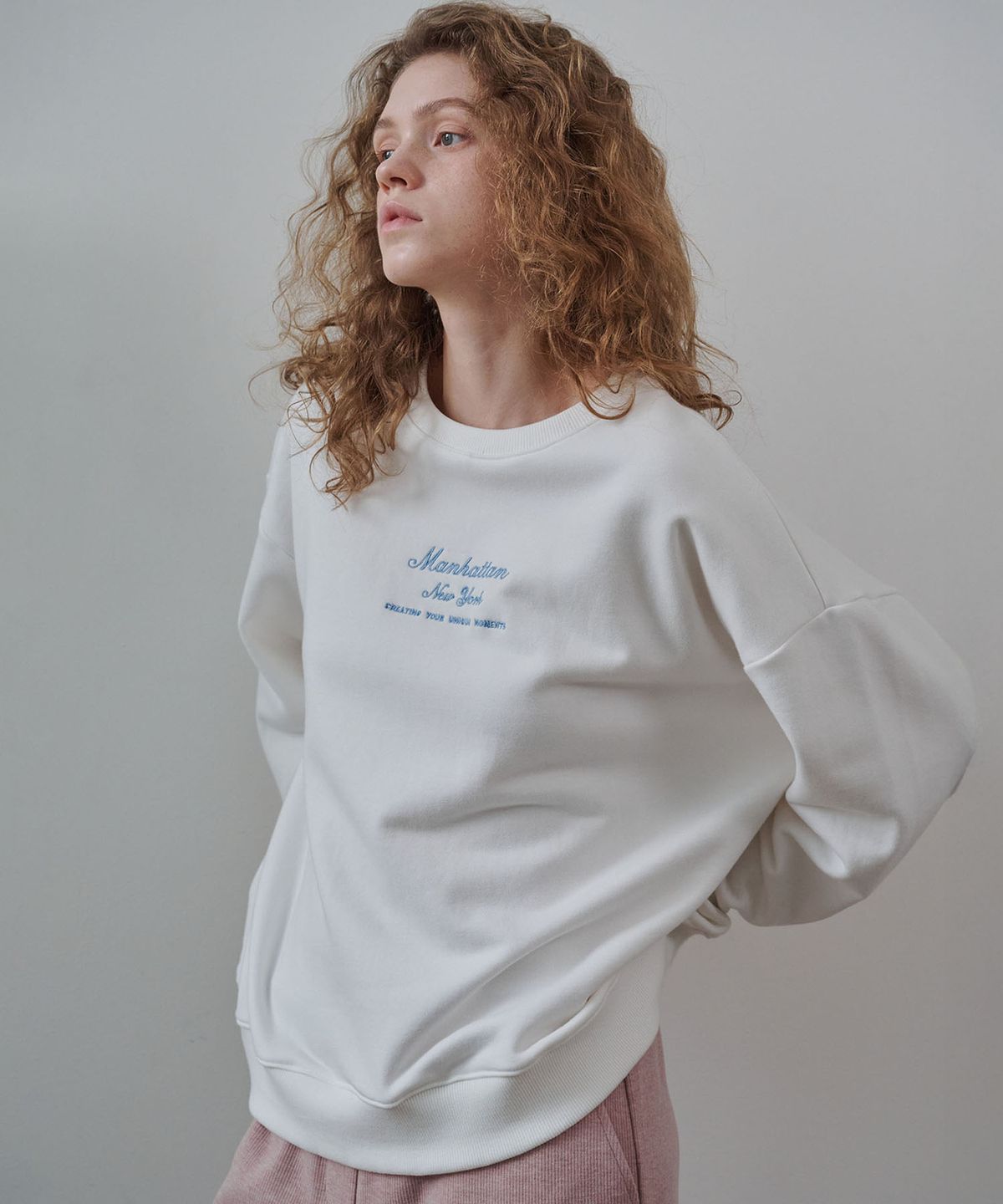 마롭(MALOUPE) 5306 릴렉스 스웻 셔츠 (화이트)