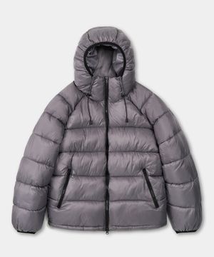 립스탑 후디드 패딩 점퍼 (GREY)