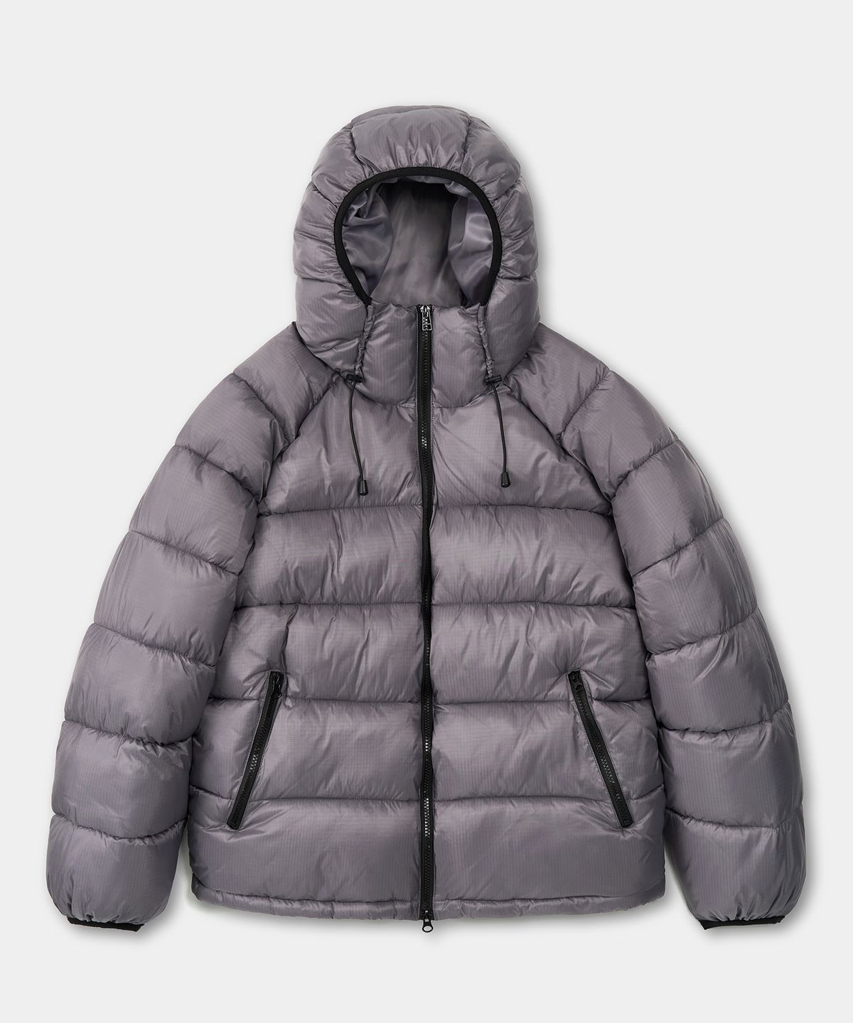 엑스컨테이너(EXCONTAINER) 립스탑 후디드 패딩 점퍼 (GREY)