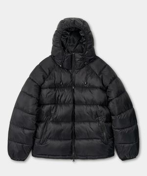 립스탑 후디드 패딩 점퍼 (BLACK)
