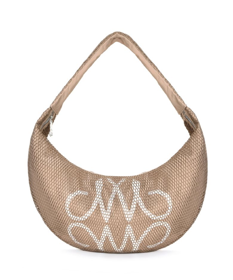 NET HALF MOON BAG_DEEP BEIGE