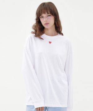NOI1705 하트 로고 롱슬리브 (아이보리)