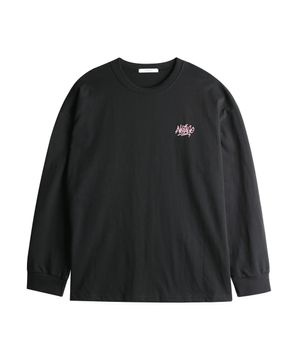 NOI1707 레터링 로고 롱슬리브 (블랙)