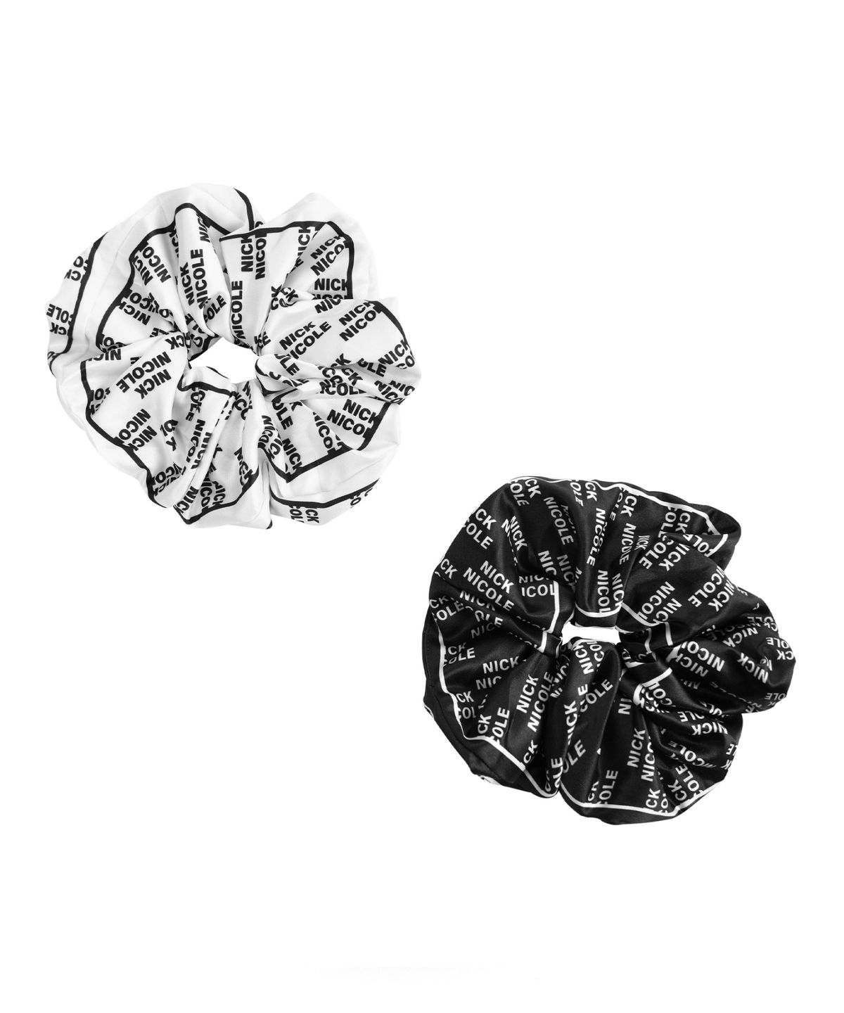 닉앤니콜(NICK&NICOLE) NICOLE LOGO SATIN HAIR SCRUNCHIE_2 COLOR