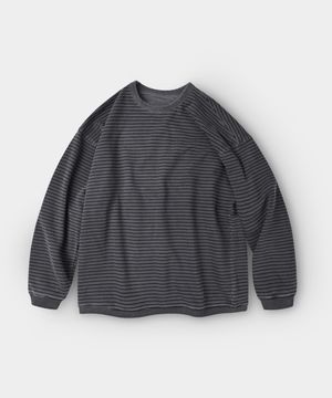 피그다잉 이지 스트라이프 맨투맨티셔츠_미드나잇블루