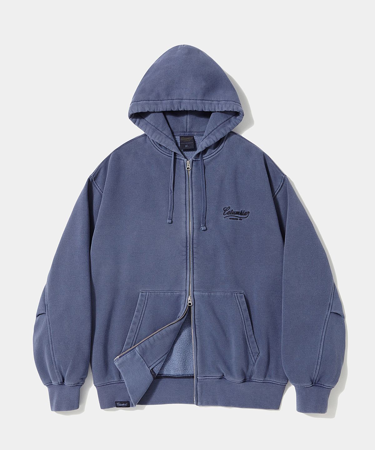 컬럼비아 유니버시티(COLUMBIA UNIVERSITY) NY STREET TAIL DYEING FLEECE ZIP-UP HOODIE_NAVY
