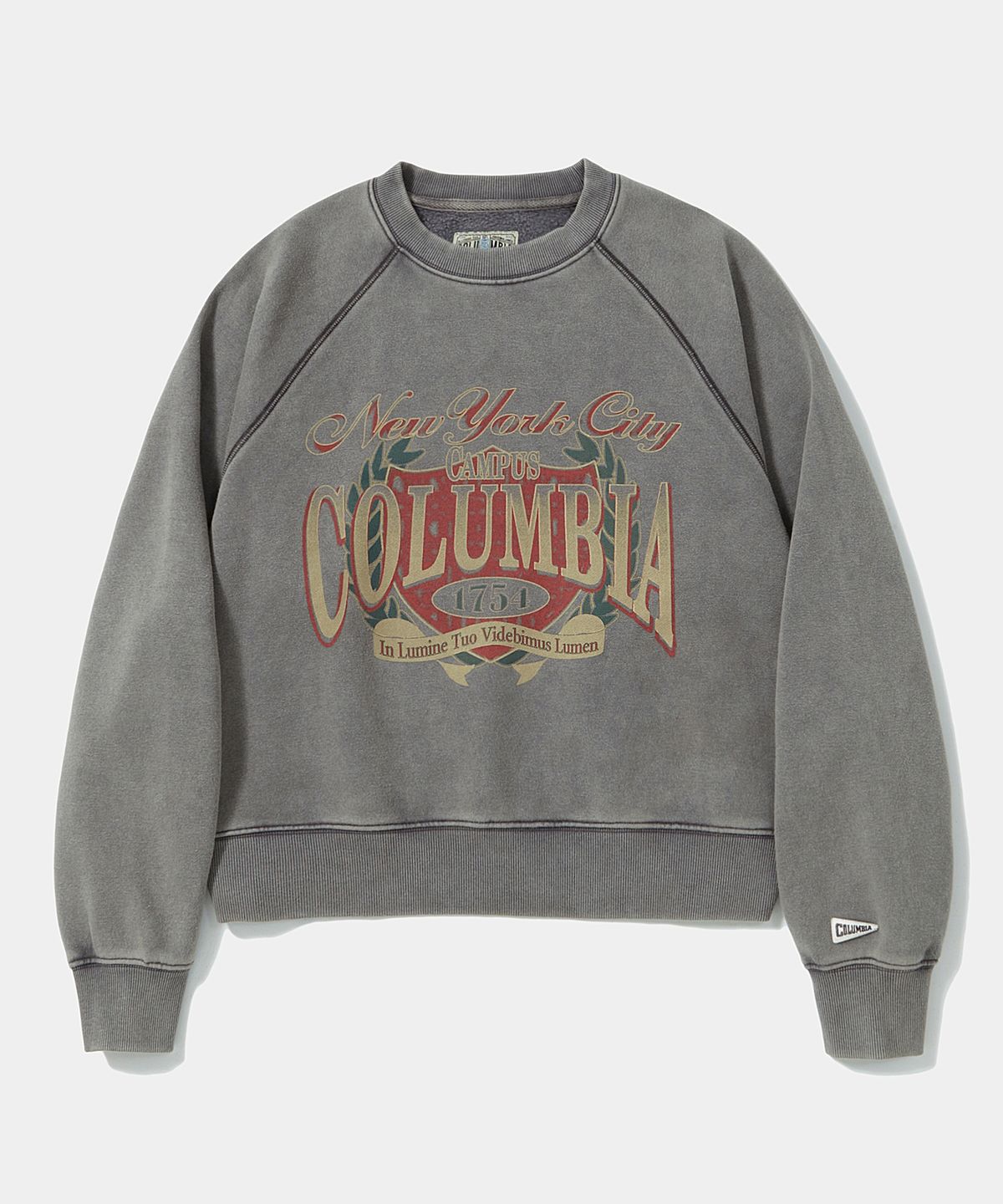 컬럼비아 유니버시티(COLUMBIA UNIVERSITY) CAMPUS WASHED FLEECE WOMEN CREW NECK_GRAY