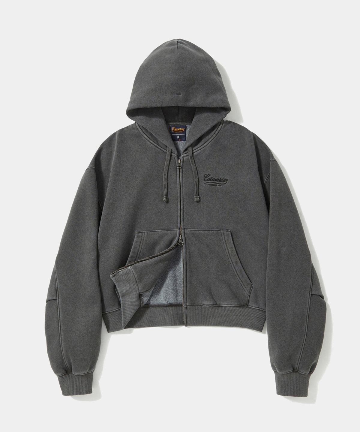 컬럼비아 유니버시티(COLUMBIA UNIVERSITY) NY STREET DYEING FLEECE WOMENS HOODIE_CHARCOAL