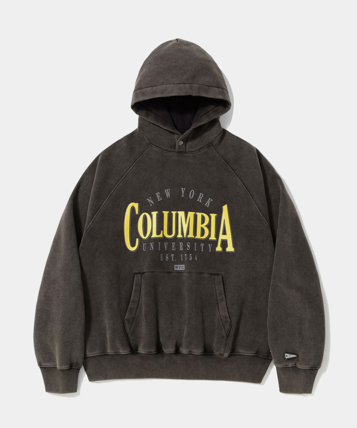컬럼비아 유니버시티(COLUMBIA UNIVERSITY) VTG CRACK WASHED HEAVY FLEECE HOODIE _CHARCOAL