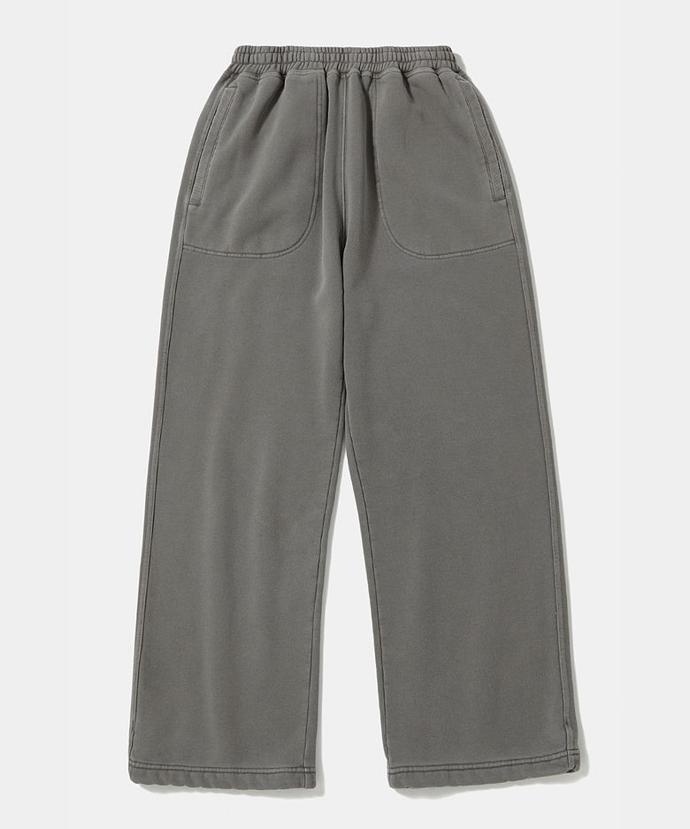 NY STREET TAIL LOOSE-FIT DYEING FLEECE SWEATPANTS_GRAY