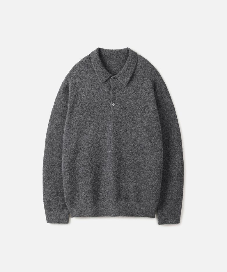 폴로 칼라 모헤어 니트 MELANGE GRAY