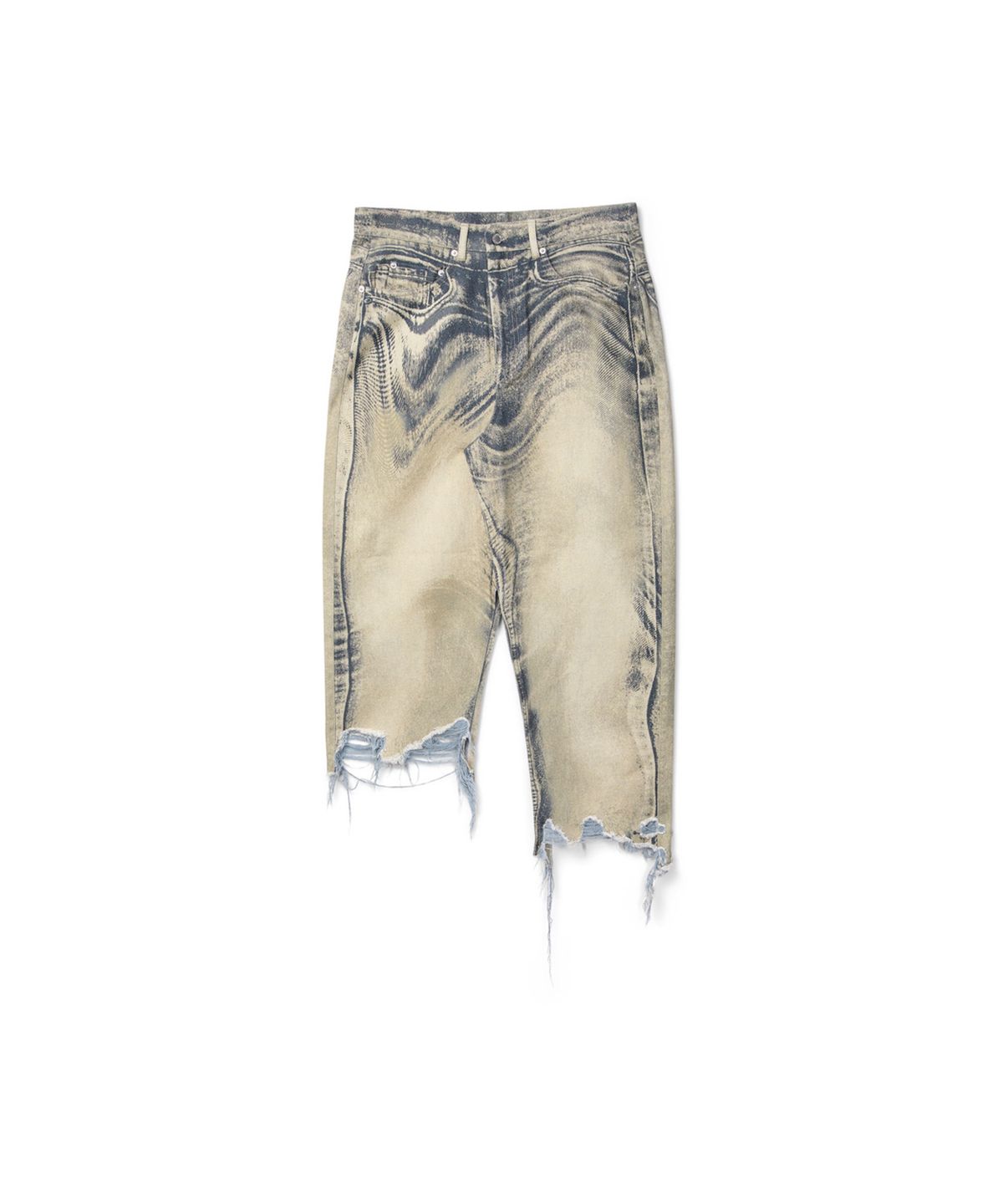 캠퍼랩(CAMPERLAB) Distorted Denim Skirt Sand-Black